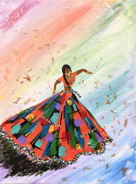 Dancing Girl — original painting by Preethi